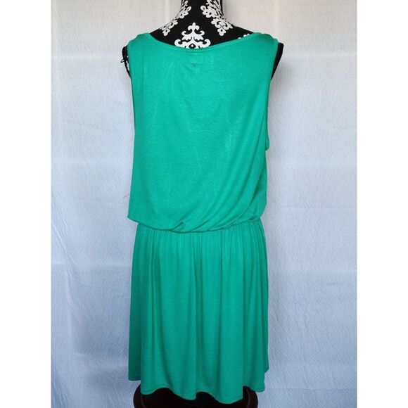 NWT Everlast Tank Dress Smocked Waist Sleeveless Green Womens Size XLarge - Picture 8 of 9